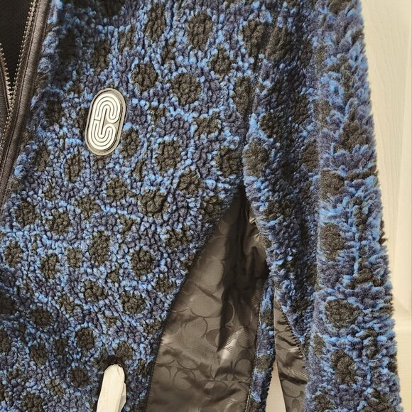 COACH Signature Sherpa Full Zip Jacket - Size L - Picture 6 of 6